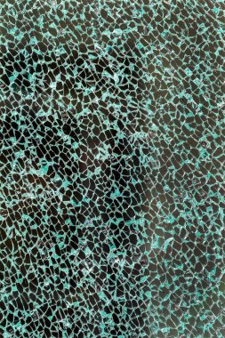 Küçük çatlak, kırık cam herhangi bir moda tasarımı için yaratıcı bir malzeme olarak sıradışı desen