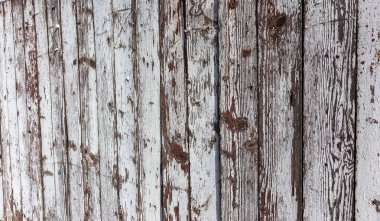 Eski vintage tarzı Beyaz ahşap doku kalıntıları beyaz boya ile boyanmış. Çok yaşlı, grunge, rustik ahşap doku doğal desenler ve çatlaklar ahşap arka plan olarak yüzeyi ile