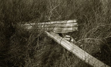 Ekolojik sorun, felaket. Suç floresan cıva lambalar, E-Atık bertarafı. Çevre kirliliği. Ekolojik suç. Kirli kırık floresan lambalar, eski floresan lamba tehlikeli çöp