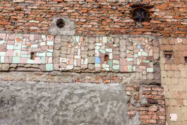 Vintage veya aşınmış arka planını doğal çimento veya taş eski doku bir retro desen duvar olarak. bir kavramsal kavramı veya mecaz duvara afiş, grunge, yaşlı, malzeme, pas