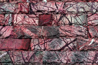 Doğal taş doku doğal soyut desenli taş arka plan. Ticaret stand doğal taş Fuarı kümesinin arka plan. Cephe dekorasyon için dekoratif arka plan olarak doğal fayans