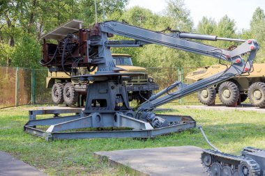 Chernobyl atomik felaket 1986 yılında liquidators robot tekniği. Chernobyl nükleer santral enkaz temiz teknoloji. Foresteri-1 İtalya