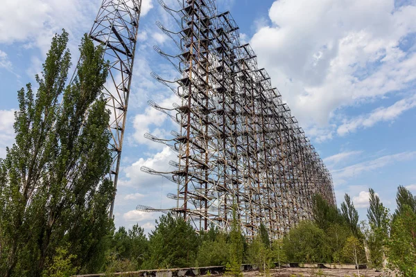 Большое Антенное Поле Советская Рлс Дуга Чернобыльской Аэс Про Противоракетной — стоковое фото