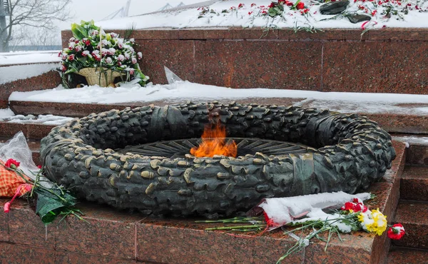 Eternal Flame Odessa Daki Bir Meçhul Asker Anıtı Ebedi Ateş — Stok fotoğraf