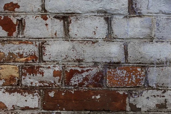 Vecchio Muro Distrutto Con Grandi Crepe Sfondo Crepa Vecchio Muro — Foto Stock