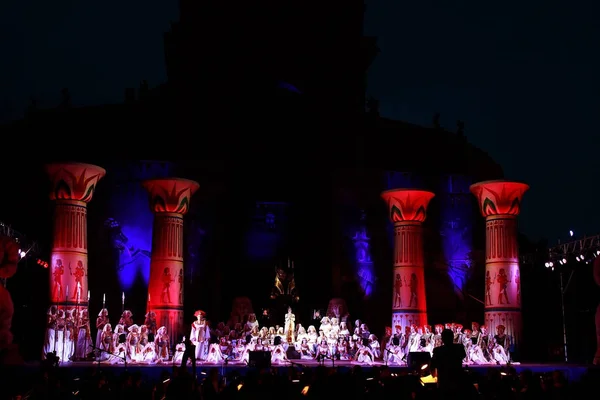 Odessa Ukraina Czerwca 2012 Opera Reprezentacja Akcji Scenie Zespół Opery — Zdjęcie stockowe