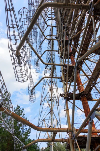 Stor Antenn Fält Sovjetiska Radarsystemet Duga Vid Kärnkraftverket Abm Missilförsvar — Stockfoto
