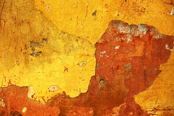 Empty Old Art Texture Plaster Brick Wall Painted Bad Scratched — Stock Photo, Image