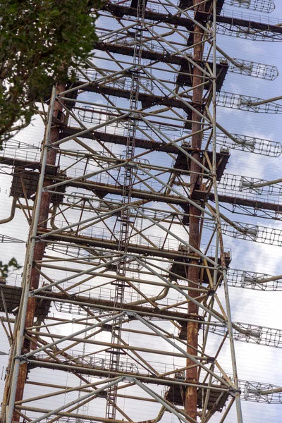 Stor Antenn Fält Sovjetiska Radarsystemet Duga Vid Kärnkraftverket Abm Missilförsvar — Stockfoto