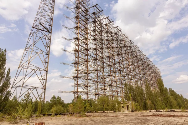 Campo Antena Grande Sistema Radar Soviético Duga Central Nuclear Chernobyl —  Fotos de Stock