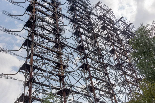 Büyük Anten Alanı Sovyet Radar Sistemi Duga Chernobyl Nükleer Santral — Stok fotoğraf