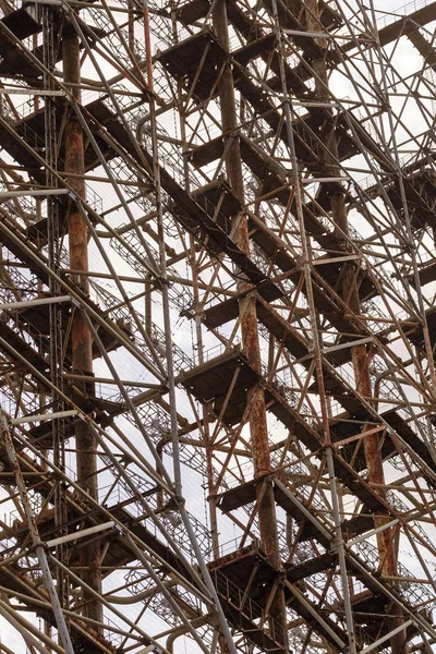 Velké Antény Pole Sovětské Radarový Systém Duga Černobylské Jaderné Elektrárně — Stock fotografie