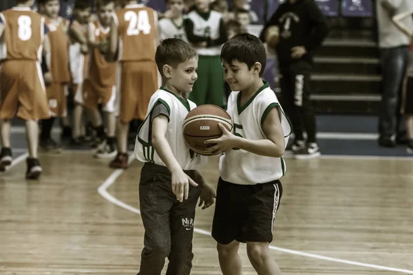 Odessa Ucraina Dicembre 2018 Bambini Giocano Basket Partecipano Competizioni Sportive — Foto Stock