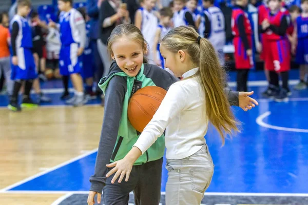 Odessa Ucrania Diciembre 2018 Niños Pequeños Juegan Baloncesto Participan Competiciones — Foto de Stock