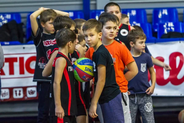 Odessa Ucrânia Dezembro 2018 Crianças Pequenas Jogam Basquete Participam Competições — Fotografia de Stock