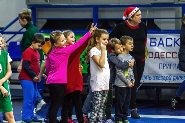 Odessa Ucraina Dicembre 2018 Bambini Giocano Basket Partecipano Competizioni Sportive — Foto Stock