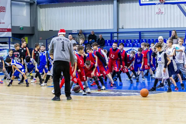 Odessa Ukrayna Aralık 2018 Genç Çocuk Basketbol Oynamak Çocuk Spor — Stok fotoğraf