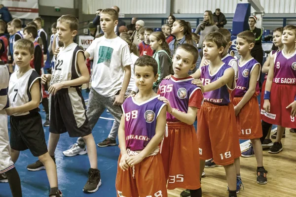 Odessa Ukrajna 2018 December Fiatal Gyermekek Kosárlabdázni Részt Gyermek Sport — Stock Fotó