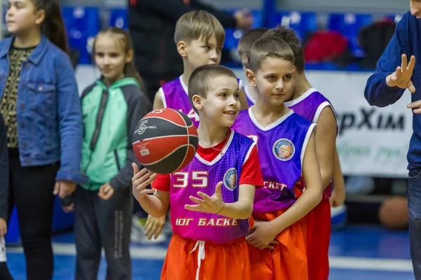 Odessa Ukrajna 2018 December Fiatal Gyermekek Kosárlabdázni Részt Gyermek Sport — Stock Fotó