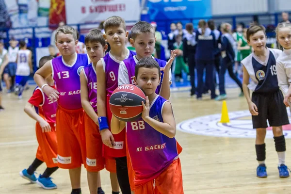 Odessa Ukrajna 2018 December Fiatal Gyermekek Kosárlabdázni Részt Gyermek Sport — Stock Fotó