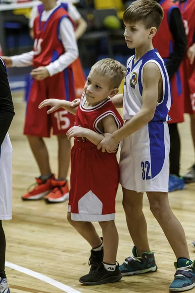 Odessa Ukraina December 2018 Små Barn Spela Basket Delta Barnens — Stockfoto