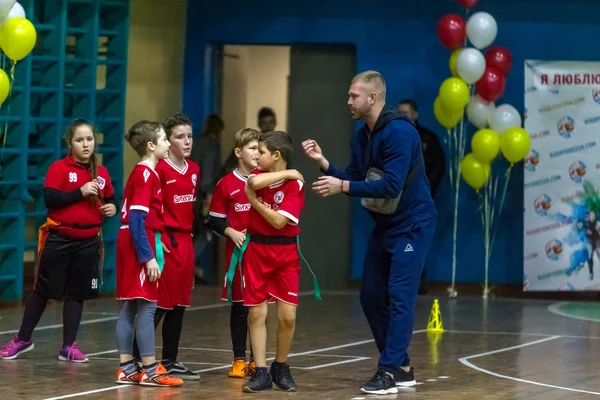 Oděsa Ukrajina Pros 2018 Malé Děti Hrát Rugby Při Hraní — Stock fotografie