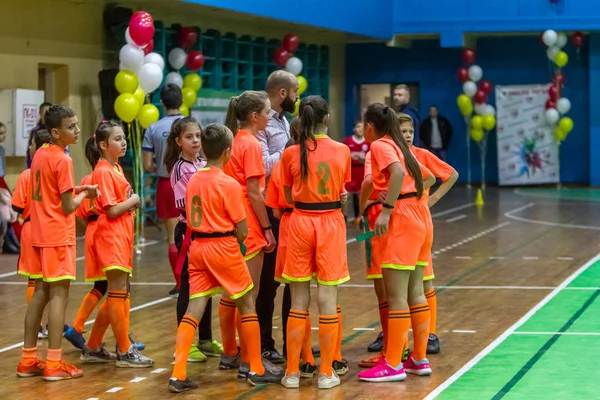 Odessa Ucraina Dicembre 2018 Bambini Piccoli Giocano Rugby Mentre Giocano — Foto Stock