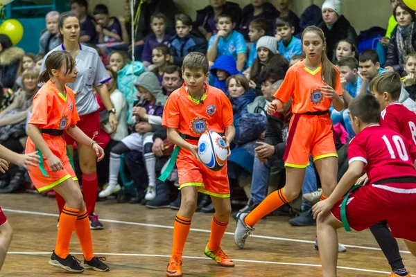 Odessa Oekraïne Decemb 2018 Jonge Kinderen Spelen Rugby Tijdens Het — Stockfoto