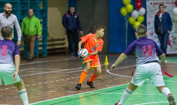 Odessa Oekraïne Decemb 2018 Jonge Kinderen Spelen Rugby Tijdens Het — Stockfoto