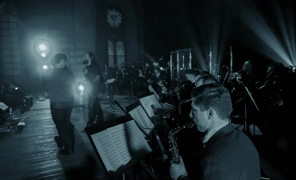 Odessa Ucrania Enero 2019 Concierto Orquesta Sinfónica Teatro Músicos Orquesta — Foto de Stock