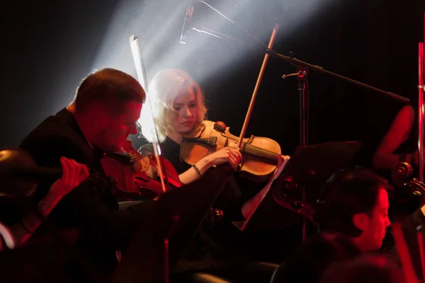 Oděsa Ukrajina Ledna 2019 Symphony Orchestra Koncert Scéně Divadla Hudebníci — Stock fotografie