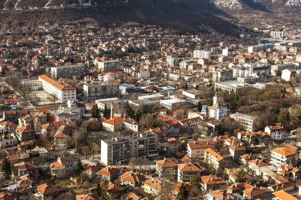 Ovech Bulgaria Januari 2019 Panorama Udara Spektakuler Dari Kota Provinsi — Stok Foto