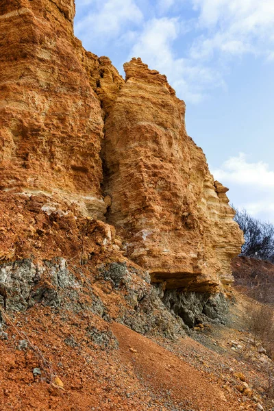 Landslide Zone Black Sea Coast Rock Sea Rock Shell Zone — Stock Photo, Image