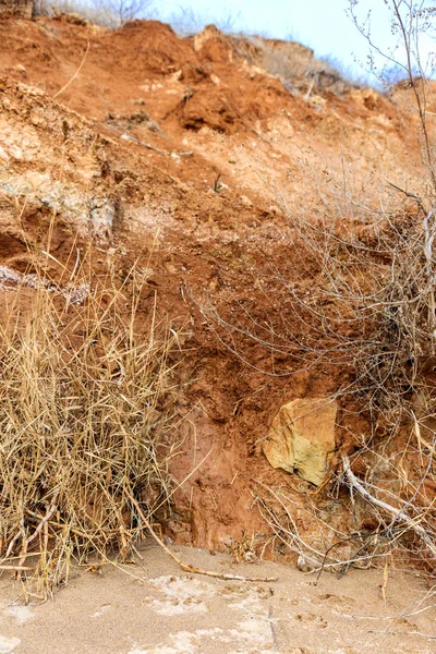 Jordskred Zon Svarta Havets Kust Rock Rock Skal Zonplanera Naturkatastrofer — Stockfoto