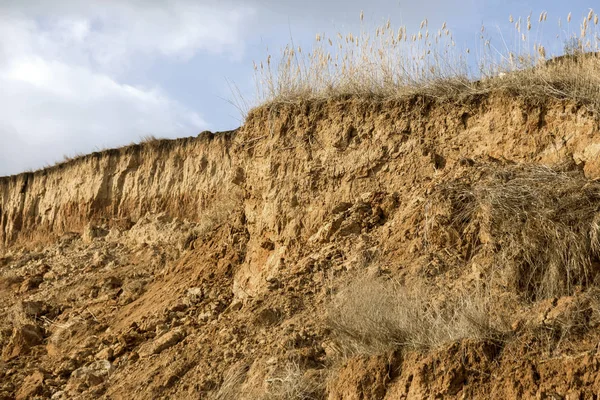 Aardverschuiving Zone Kust Van Zwarte Zee Rots Van Zee Rock — Stockfoto