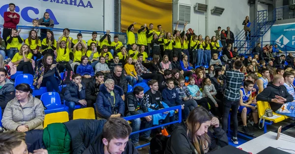 Odessa Ucraina Febbraio 2019 Tifosi Della Squadra Basket Gli Spettatori — Foto Stock