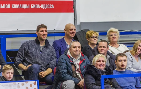 Odessa Ukraine Februar 2019 Fans Der Basketballmannschaft Und Zuschauer Auf — Stockfoto