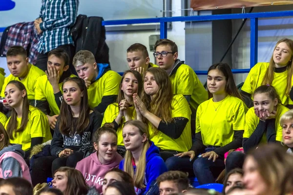 Odessa Ucrania Febrero 2019 Los Fanáticos Del Baloncesto Los Espectadores — Foto de Stock