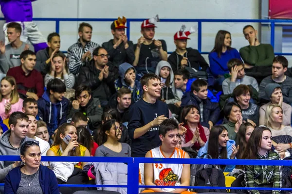 Odessa Ucrânia Febr 2019 Fãs Equipe Basquete Espectadores Stands Apoiam — Fotografia de Stock