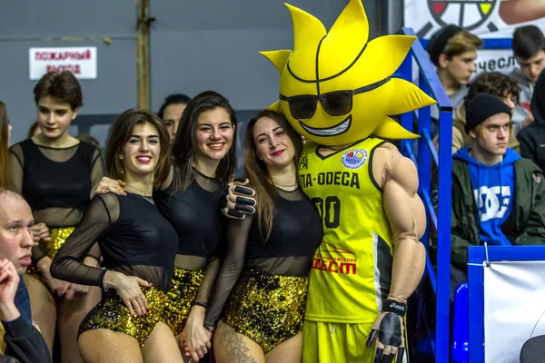 Odessa Ucraina Febbraio 2019 Tifosi Della Squadra Basket Gli Spettatori — Foto Stock