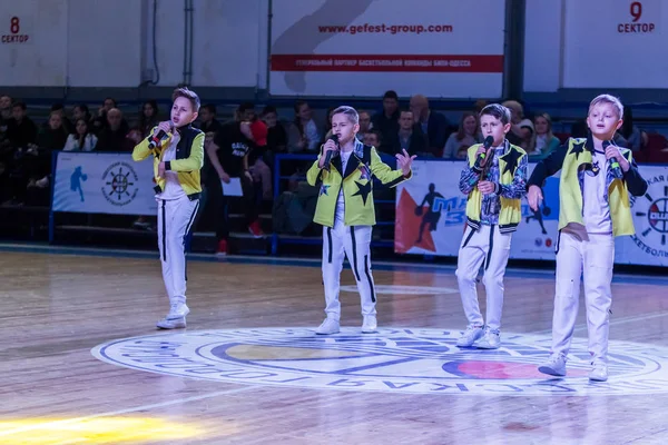 Odessa Ukraine Février 2019 Des Groupes Musique Pour Enfants Chantent — Photo