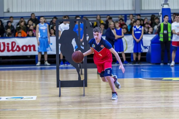 Oděsa Ukrajina Únor 2019 Sportovní Svátek Dětí Školní Basketbalové Ligy — Stock fotografie