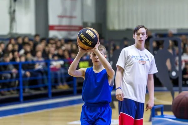 Odessa Ucrania Febrero 2019 Sporting Holiday Children Basketball School League — Foto de Stock