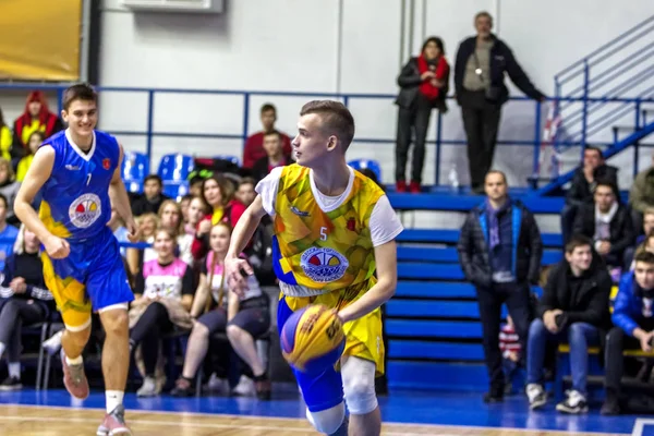 Odessa Ukraina Feb 2019 Skola Idrottsliga Holiday Barns Basketligan Tonåringar — Stockfoto