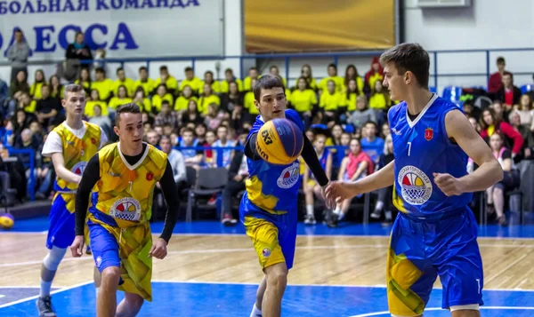 Odessa Ukraina Feb 2019 Skola Idrottsliga Holiday Barns Basketligan Tonåringar — Stockfoto