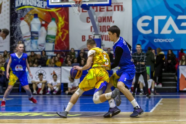 Odessa Ukraine Februar 2019 Sportliche Ferien Kinder Basketball Schulliga Jugendliche — Stockfoto