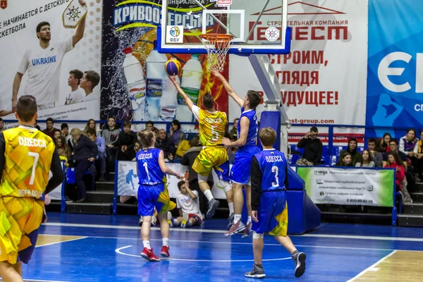 Odessa Ukraina Feb 2019 Skola Idrottsliga Holiday Barns Basketligan Tonåringar — Stockfoto