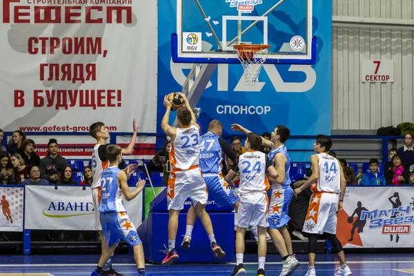 Odessa Ukraine Février 2019 Ligue Scolaire Basket Ball Pour Enfants — Photo