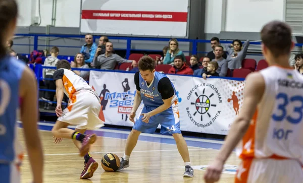 Odessa Oekraïne Februari 2019 Sportieve Vakantie Children School Basketbalcompetitie Tieners — Stockfoto