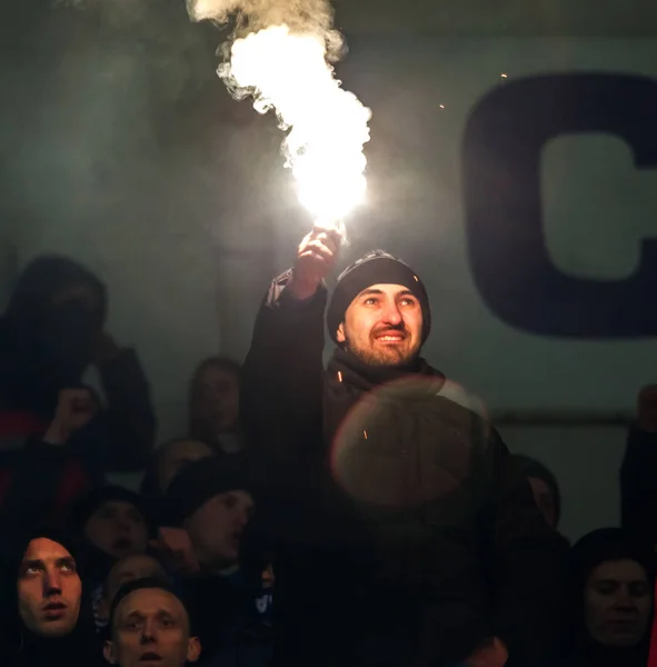 Odessa Ucrania Marzo 2019 Multitud Aficionados Las Gradas Del Estadio —  Fotos de Stock